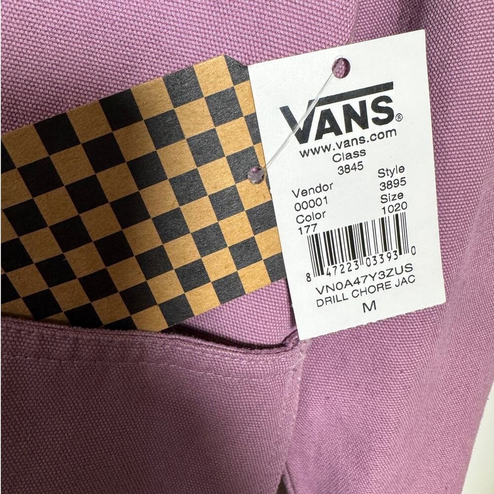 NWT Vans Drill Chore Purple and Black Corduroy Collar Jacket Size: Medium - Picture 5 of 6
